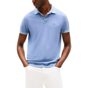 Tommy Hilfiger Blaues Baumwoll-Polohemd