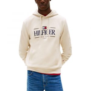 Tommy Hilfiger Beiger Kapuzenpullover aus Bio-Baumwolle