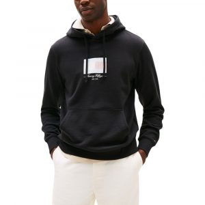 Tommy Hilfiger Schwarzer Hoodie aus recycelter Baumwolle
