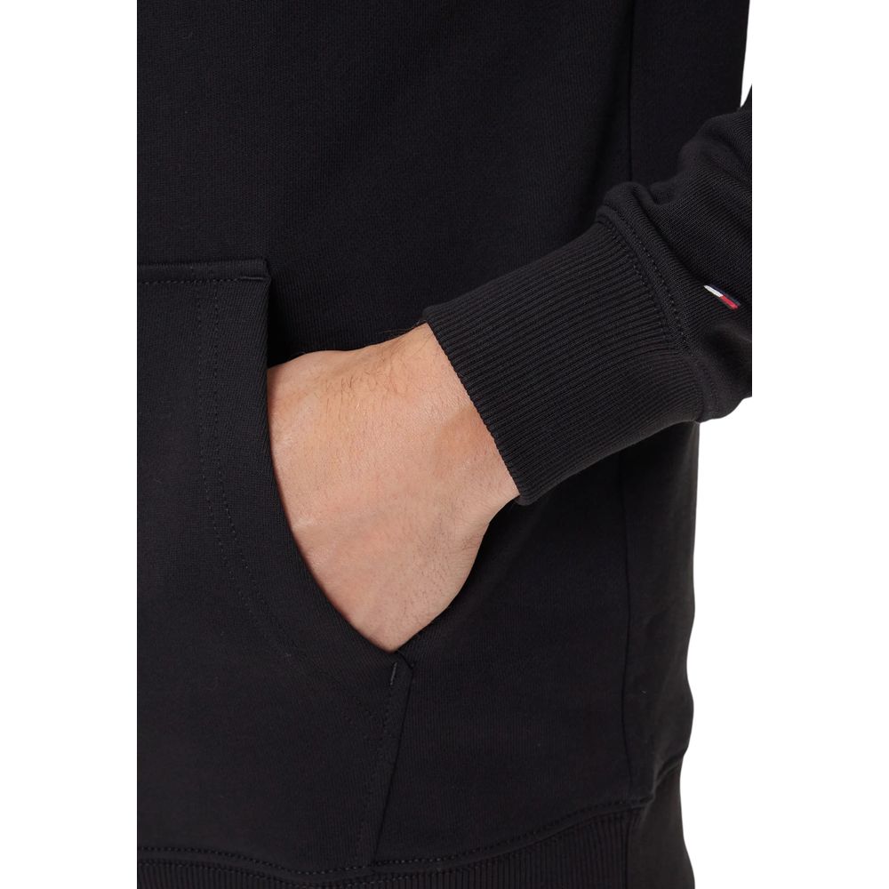 Tommy Hilfiger Schwarzer Hoodie aus recycelter Baumwolle – Bild 4