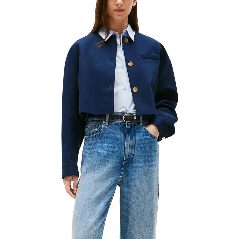Tommy Hilfiger Blauer Viskose-Blazer