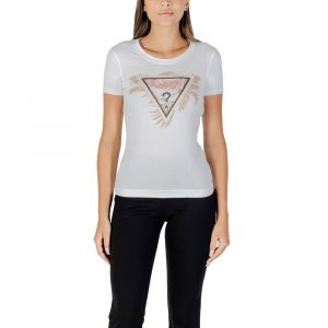 Guess Weißes Baumwoll-T-Shirt