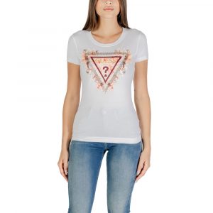 Guess Weißes Baumwoll-T-Shirt