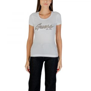 Guess Weißes Baumwoll-T-Shirt