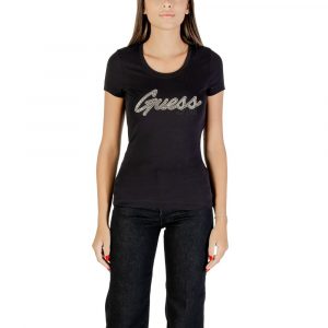 Guess Schwarzes Baumwoll-T-Shirt