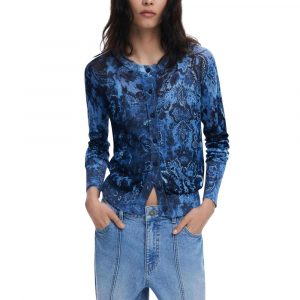 Desigual Blauer Cardigan aus Viskose