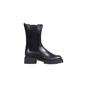 Calvin Klein Jeans Schwarze Leder-Stiefeletten