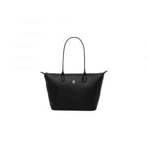 Tommy Hilfiger Schwarze Handtasche aus recyceltem Polyester