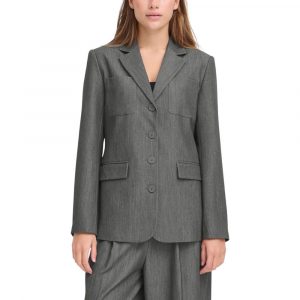 ICHI Grauer Polyester-Blazer