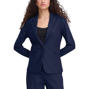 ICHI Blauer Baumwollblazer