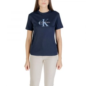 Calvin Klein Jeans Blaues Baumwoll-T-Shirt