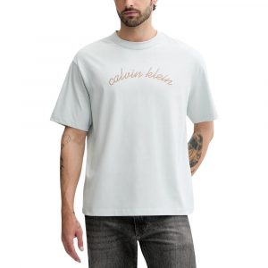 Calvin Klein Jeans Blaues Baumwoll-T-Shirt