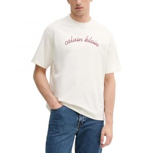 Calvin Klein Jeans Weißes Baumwoll-T-Shirt