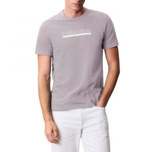 Calvin Klein Graues Baumwoll-T-Shirt