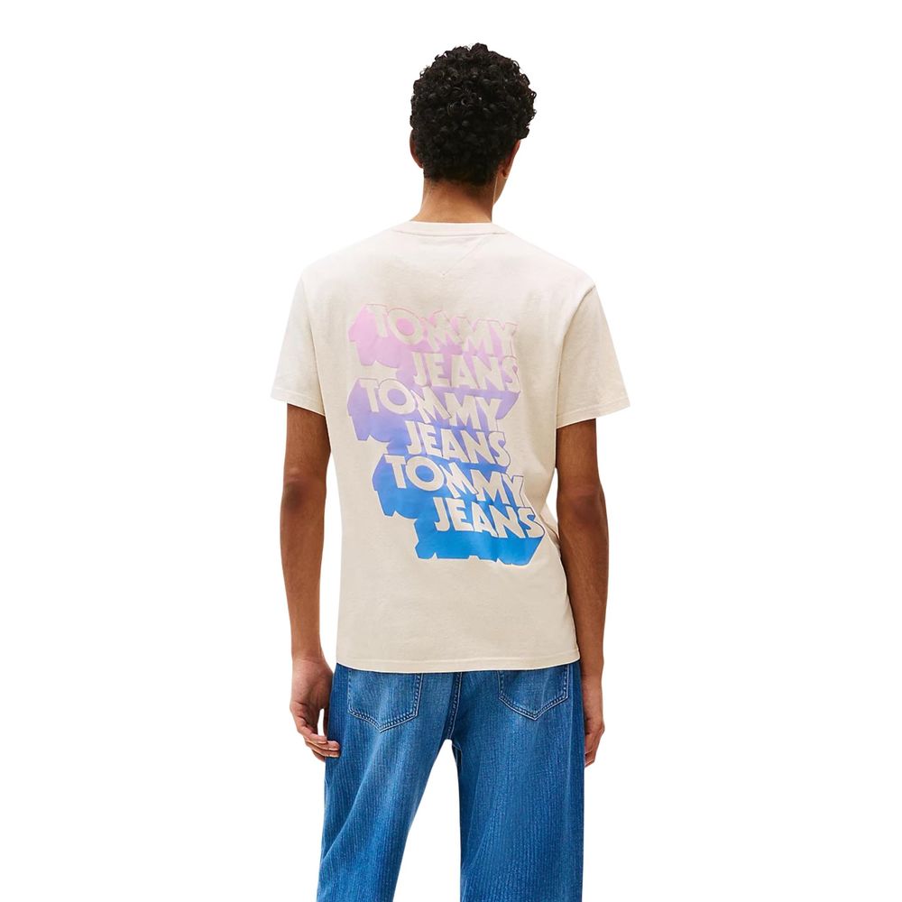 Tommy Hilfiger Jeans Beige Recycled Cotton T-Shirt – Bild 2