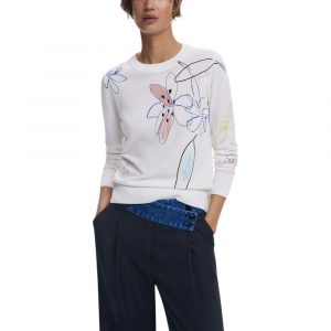 Desigual Sweatshirt aus Viskose in Creme