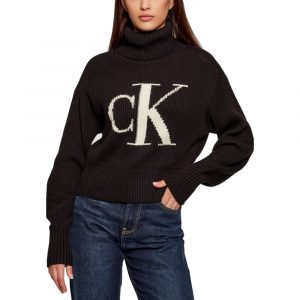 Calvin Klein Jeans Schwarzer Baumwoll-Sweatshirt