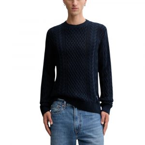 Tommy Hilfiger Jeans Blauer Pullover aus recycelter Baumwolle