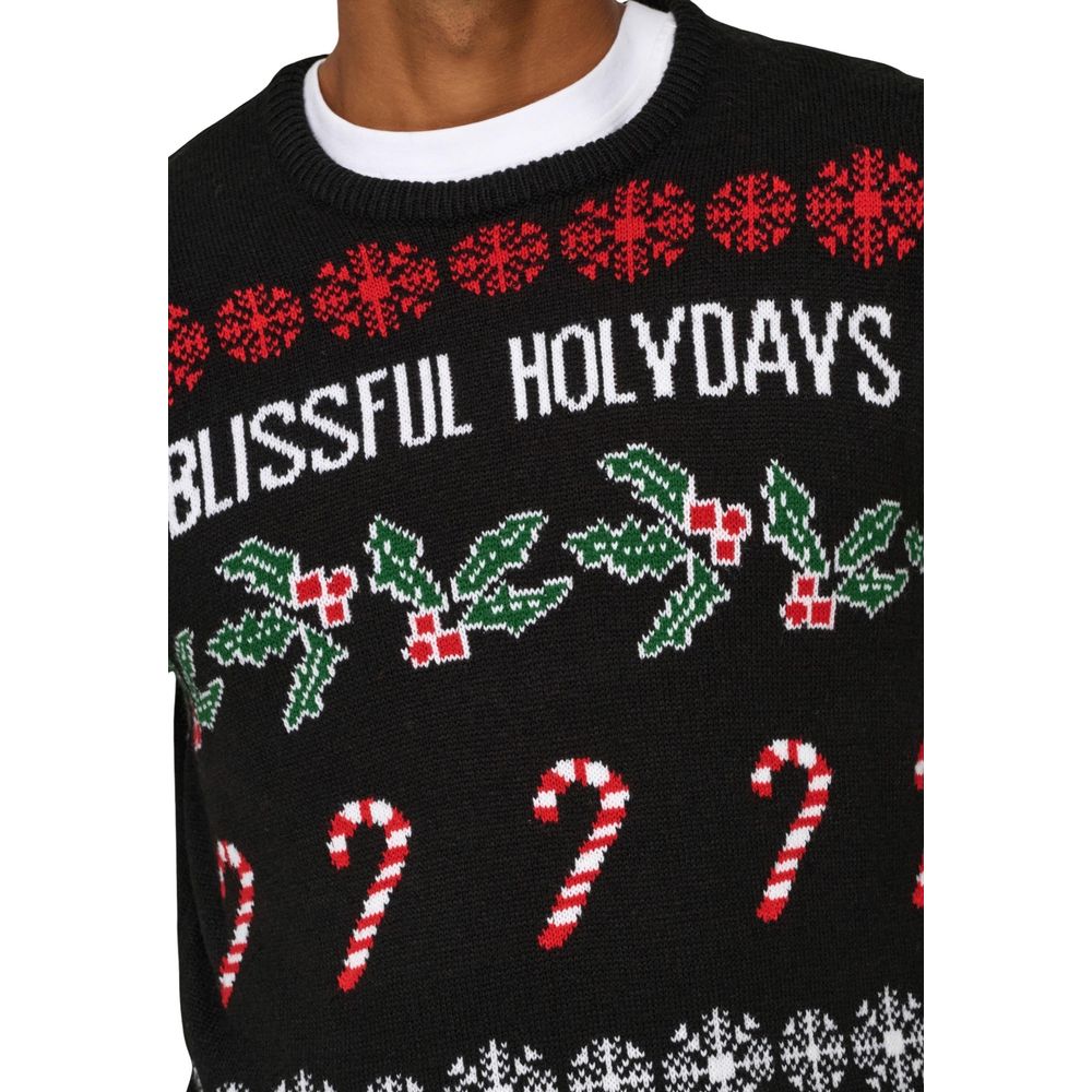 Only & Sons Schwarzer Marabou-Pullover – Bild 4