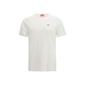Diesel Weißes Baumwoll-T-Shirt
