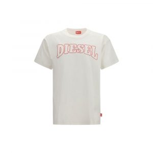 Diesel Weißes Baumwoll-T-Shirt