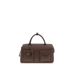 Max Mara Braune Kalbsleder Bos Taurus Handtasche