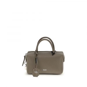 Max Mara Graue Kalbsleder Bos Taurus Handtasche