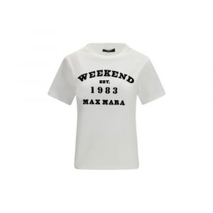 Max Mara Weißes Baumwoll-T-Shirt