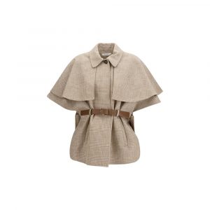 Max Mara Beiger Baumwollmantel