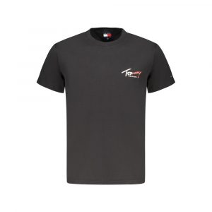 Tommy Hilfiger Schwarzes Baumwoll-T-Shirt für Herren