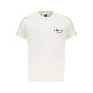 Tommy Hilfiger Weißes Baumwoll-T-Shirt für Herren