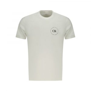 Calvin Klein Bianco Baumwoll-T-Shirt für Herren