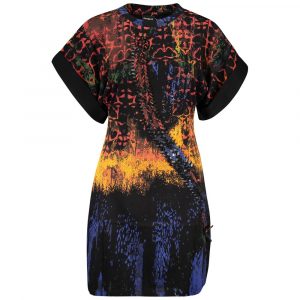 Desigual Schwarzes Baumwollkleid für Damen