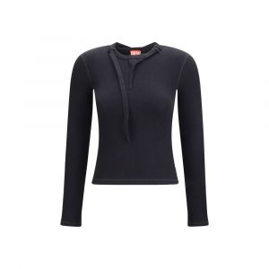 Diesel Schwarzes Baumwoll-Langarmshirt