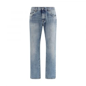 Dolce & Gabbana Blaue Jeans aus Baumwolle im geraden Schnitt