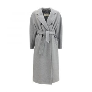 Max Mara Grauer Wollfleece-Mantel