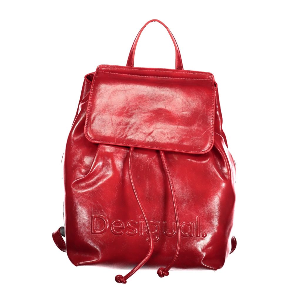 Desigual Roter Damen-Mini-Rucksack aus Polyurethan