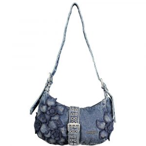 Desigual Schultertasche aus blauer Baumwolle für Damen