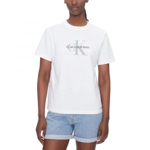 Calvin Klein Jeans Weißes Baumwoll-T-Shirt