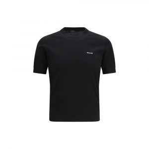 Prada Schwarzes Baumwoll-T-Shirt