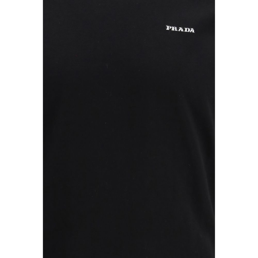 Prada Schwarzes Baumwoll-T-Shirt – Bild 3