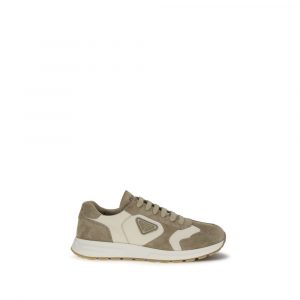 Prada Beige Calf Leather Bos Taurus Athletic Sneakers