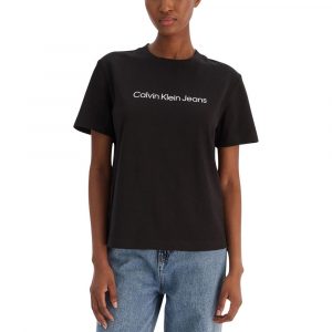 Calvin Klein Jeans Schwarzes Baumwoll-T-Shirt