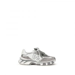 Dolce & Gabbana Graue Kalbsleder Bos Taurus Athletic Sneaker