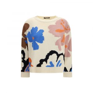 Max Mara Mehrfarbiger Baumwollpullover
