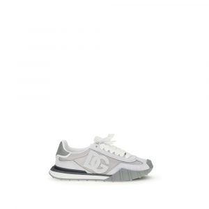 Dolce & Gabbana Graue Kalbsleder Bos Taurus Athletic Sneaker