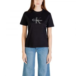Calvin Klein Jeans Schwarzes Baumwoll-T-Shirt