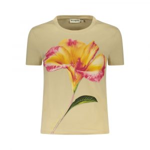Desigual Beige Baumwoll-T-Shirt für Damen