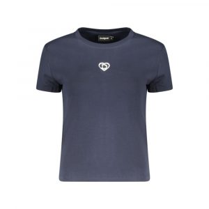 Desigual Blu Baumwoll-T-Shirt für Damen