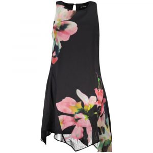 Desigual Schwarzes Damenkleid aus Polyester